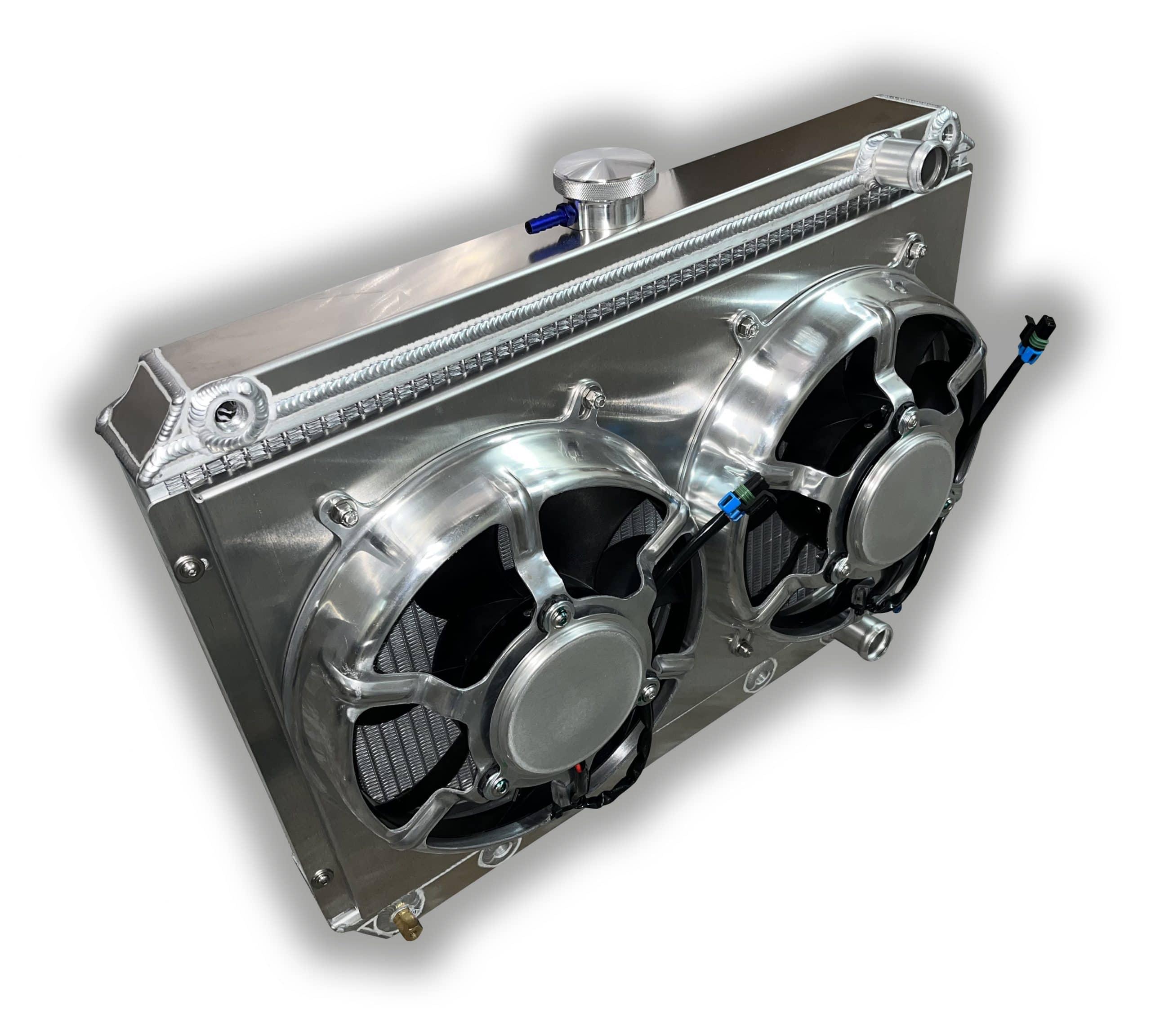 1964 – 1967 GTO LSX Aluminum Conversion Radiator – Dual 11″ HPX Aluminum Fans – 20″ Height