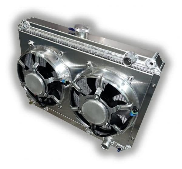 1964 – 1967 GTO LSX Aluminum Conversion Radiator – Dual 11″ HPX Aluminum Fans – 20″ Height