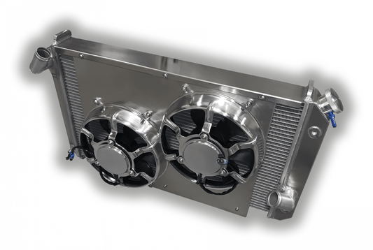 Corvette 1973 – 1976 Aluminum Radiator – Dual HPX Fans