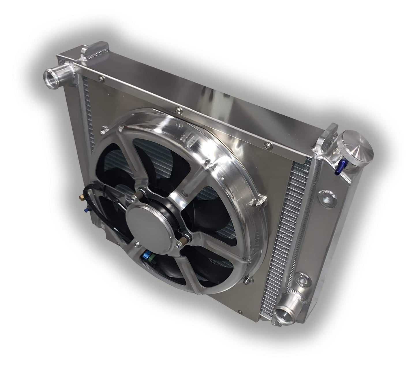 1968 – 1977 Bronco Aluminum Radiator – 16″ HPX 2800 CFM Aluminum Fan And Shroud