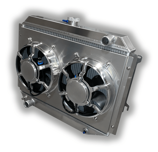 Mopar 1966 – 1974 Big Block Aluminum Radiator – 26″ Core – HPX Fans