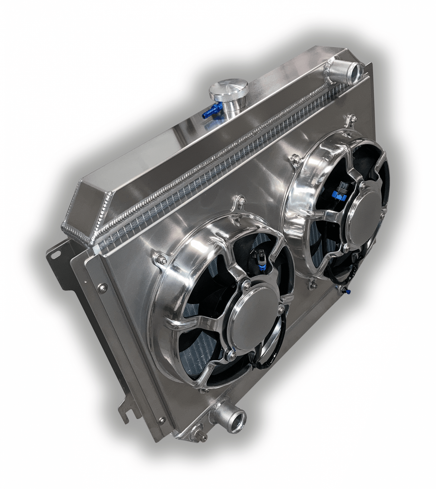 Mopar 1966 – 1974 Big Block Aluminum Radiator – 26″ Core – HPX Fans