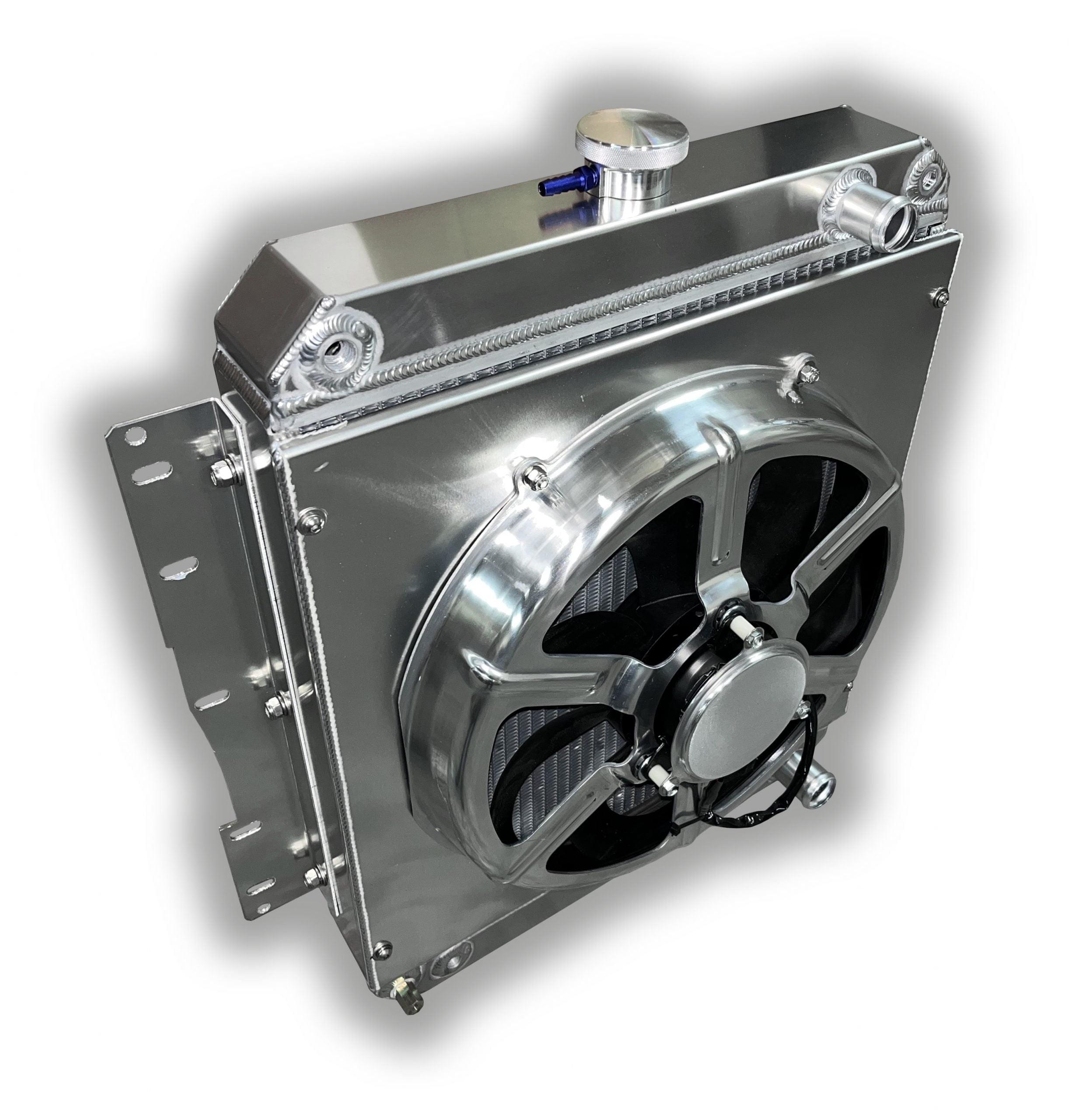 1958 Impala LSX Conversion Radiator – 16″ 3300 CFM HPX Aluminum Fan