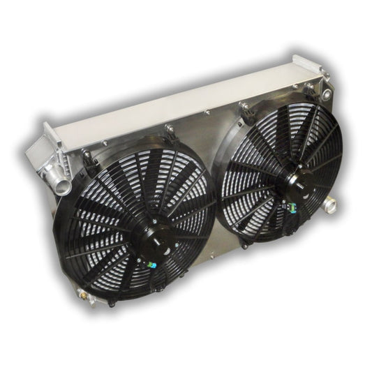 1970 – 1981 Camaro 1000 Horsepower Cooling Power Radiator – Dual 13 HP Fans – Aluminum Shroud