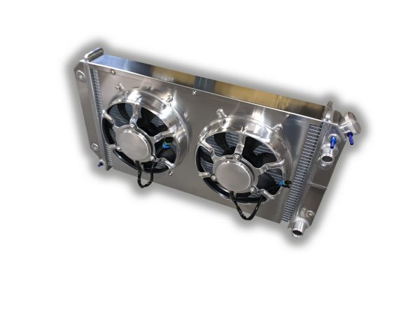 1973 – 1987 Chevy Truck Aluminum LSX Conversion Radiator With Dual Fans And Aluminum Shroud