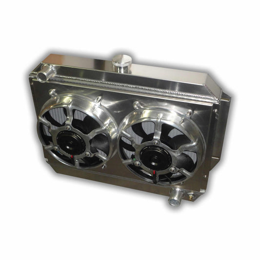 1964 – 1965 Chevelle Aluminum Radiator With Dual HP Fans And Aluminum Shroud