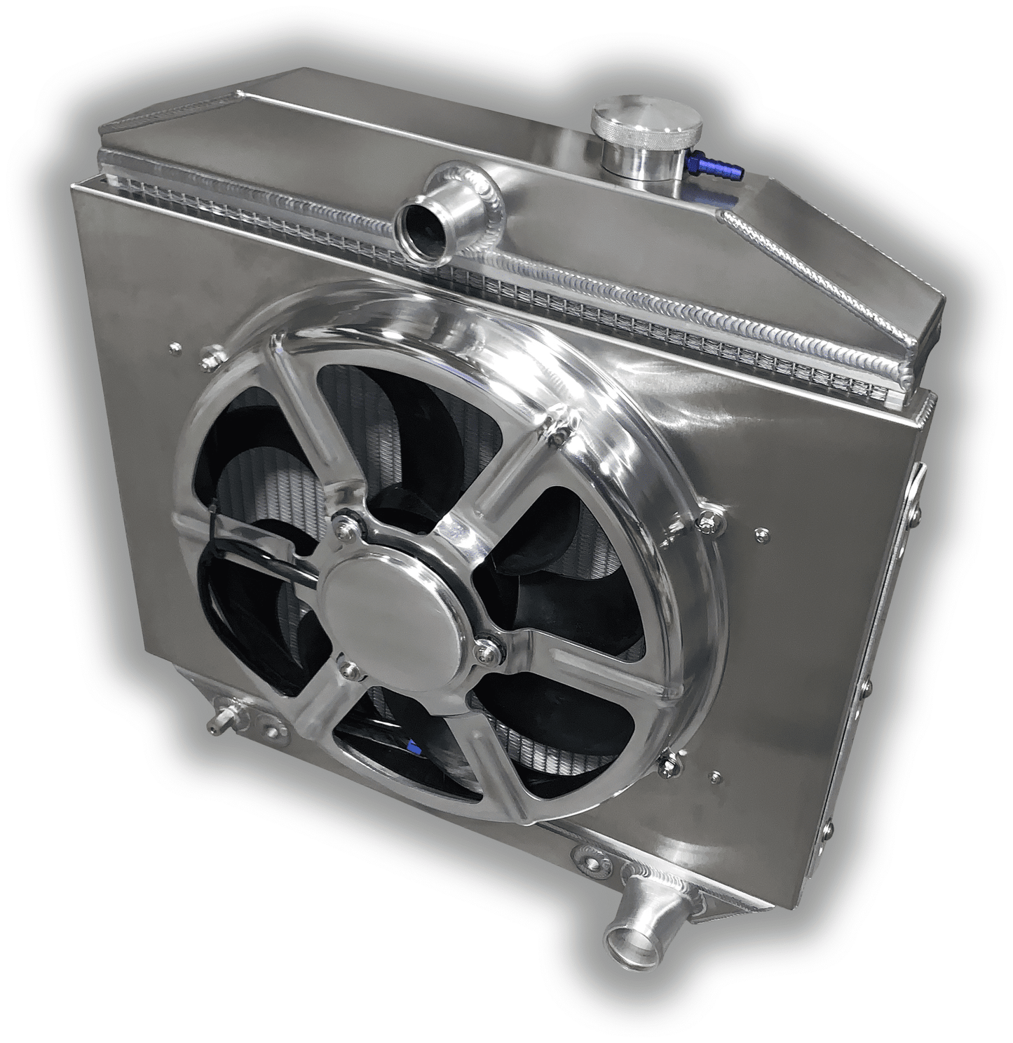 1955 – 1956 Chevy HD Radiator - 16" HPX 3300 CFM Fan