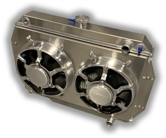 1973 – 1986 Jeep CJ LSX Conversion Radiator – Dual HPX Fans