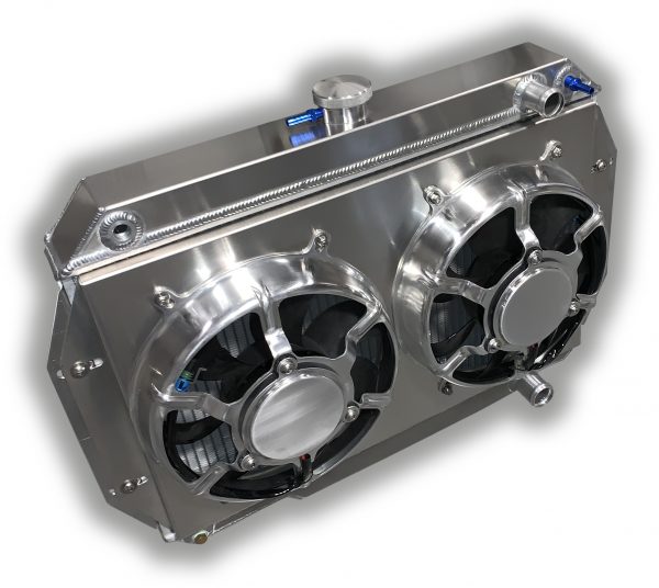 1973 – 1986 Jeep CJ LSX Conversion Radiator – Dual HPX Fans