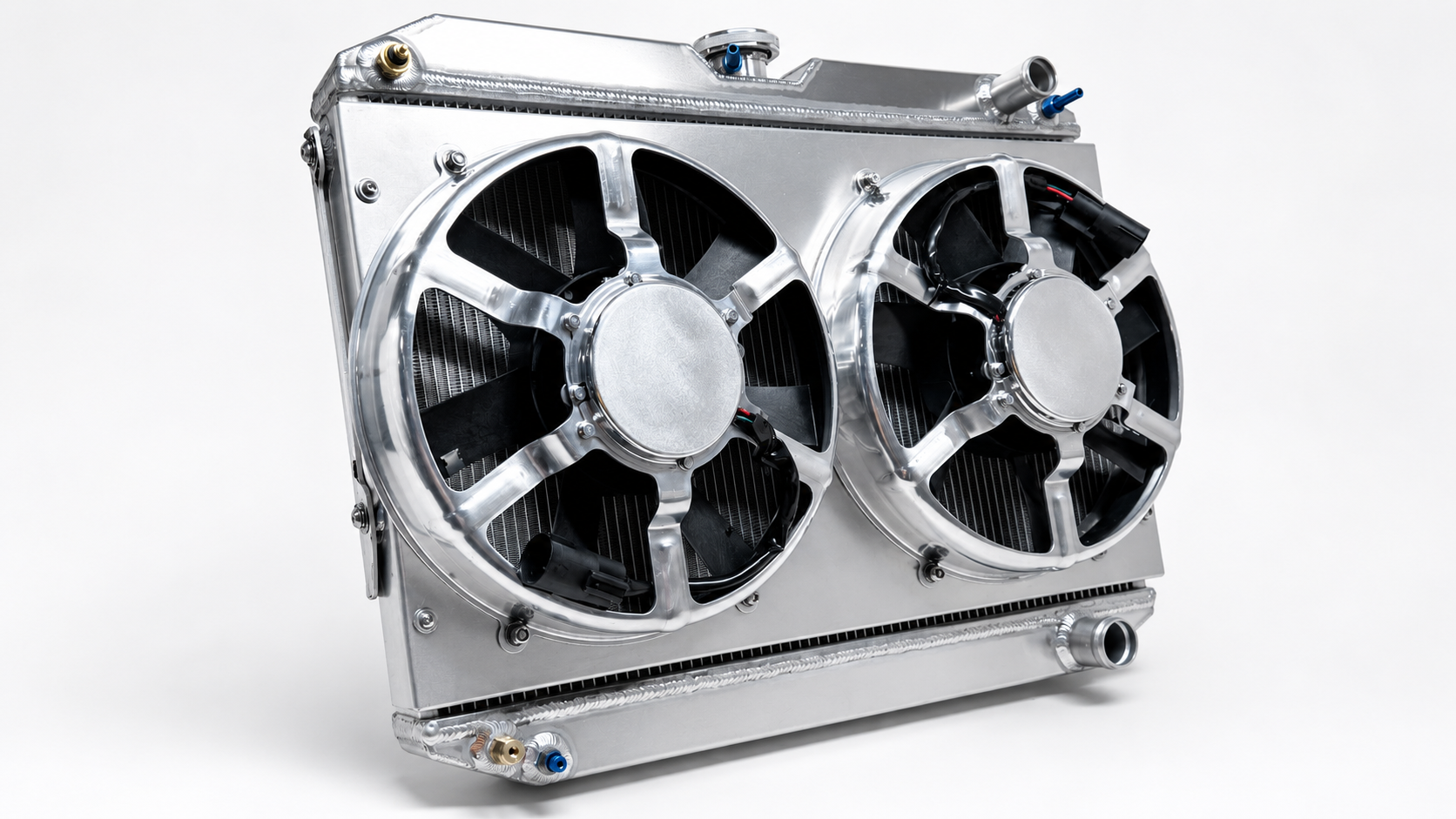 1962 – 1967 Nova/Chevy II LSX Conversion Aluminum Radiator - Dual HPX-12-HP Fans 3600 CFM Total