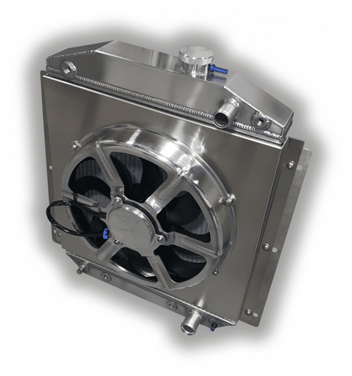 Entropy Radiator Fitment 1949 – 1954 Chevy Truck LSX Conversion Aluminum Radiator – 16″ HPX Fan ...