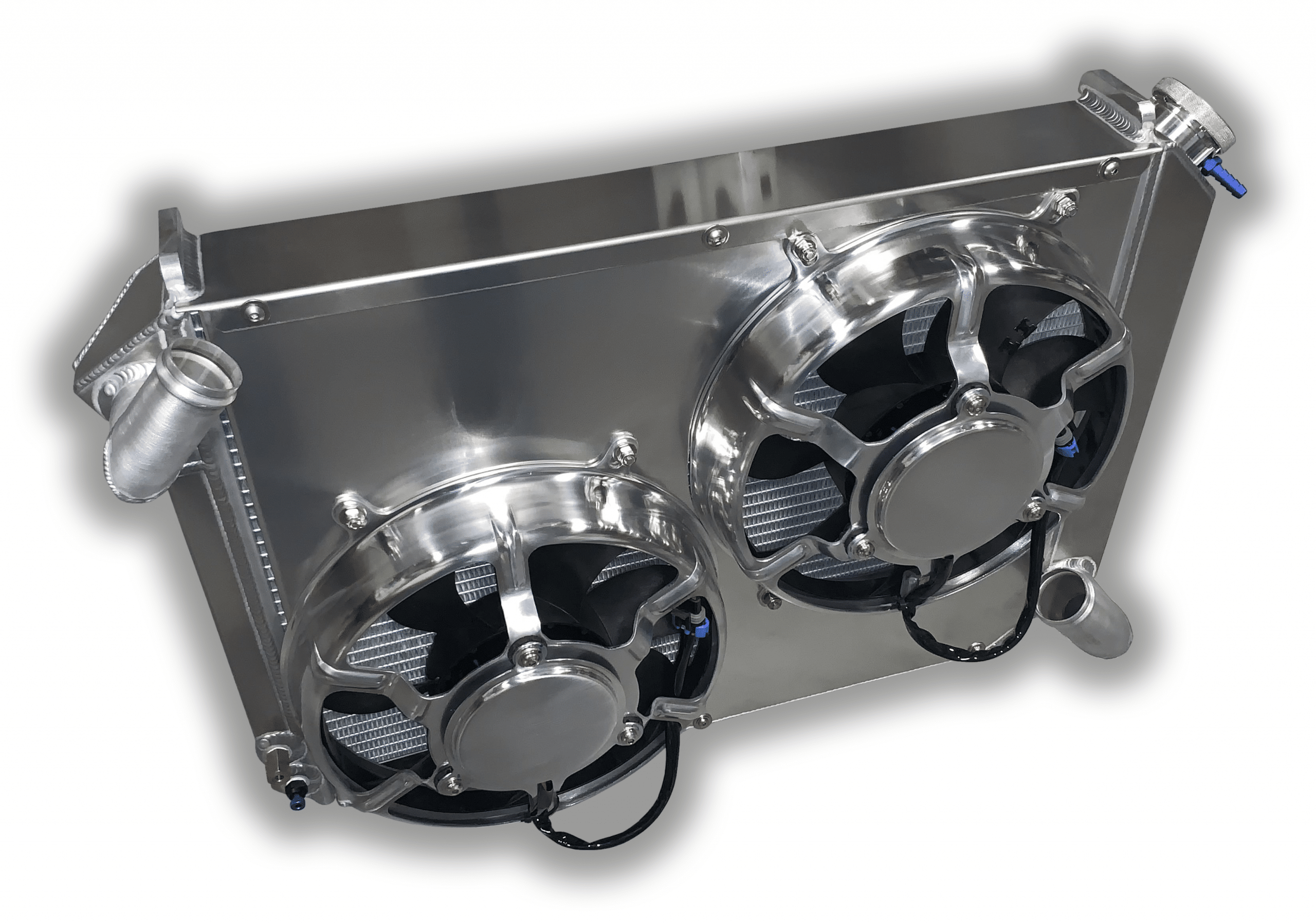 1966 – 1968 Corvette Big Block Radiator – Dual HPX Fans – Entropy Radiator