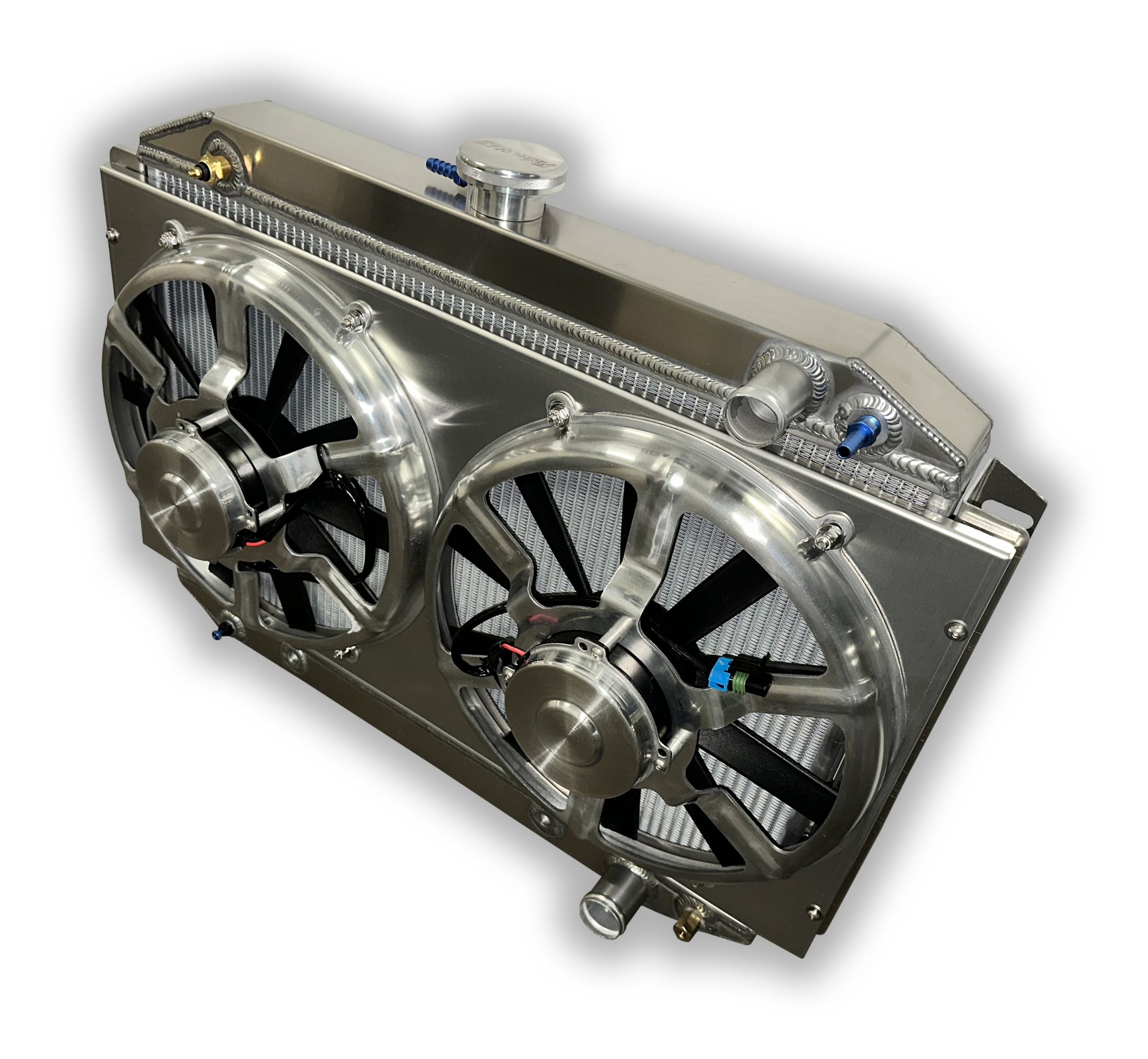 1966 – 1967 Chevelle LSX LTX Conversion Radiator – High Horsepower - Dual 13 HPX Fans (Copy)