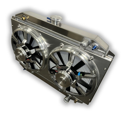 1966 – 1967 Chevelle LSX LTX Conversion Radiator – High Horsepower - Dual 13 HPX Fans (Copy)