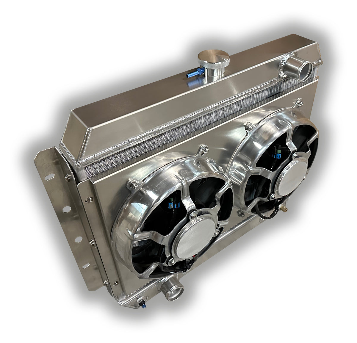 1966 - 1979 Ford Truck F100 F150+ Aluminum Radiator - Dual HPX Fans ...