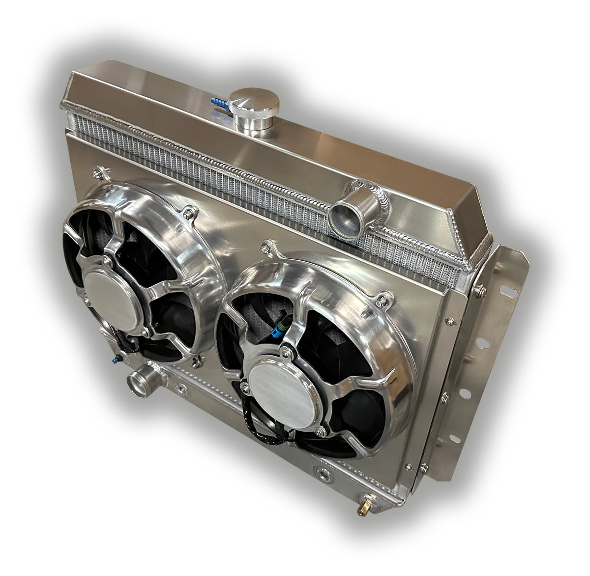 1966 - 1979 Ford Truck F100 F150+ Aluminum Radiator - Dual HPX Fans ...