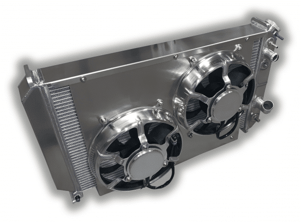 Corvette 1977 – 1982 LSX Conversion Aluminum Radiator – Dual HPX Fans