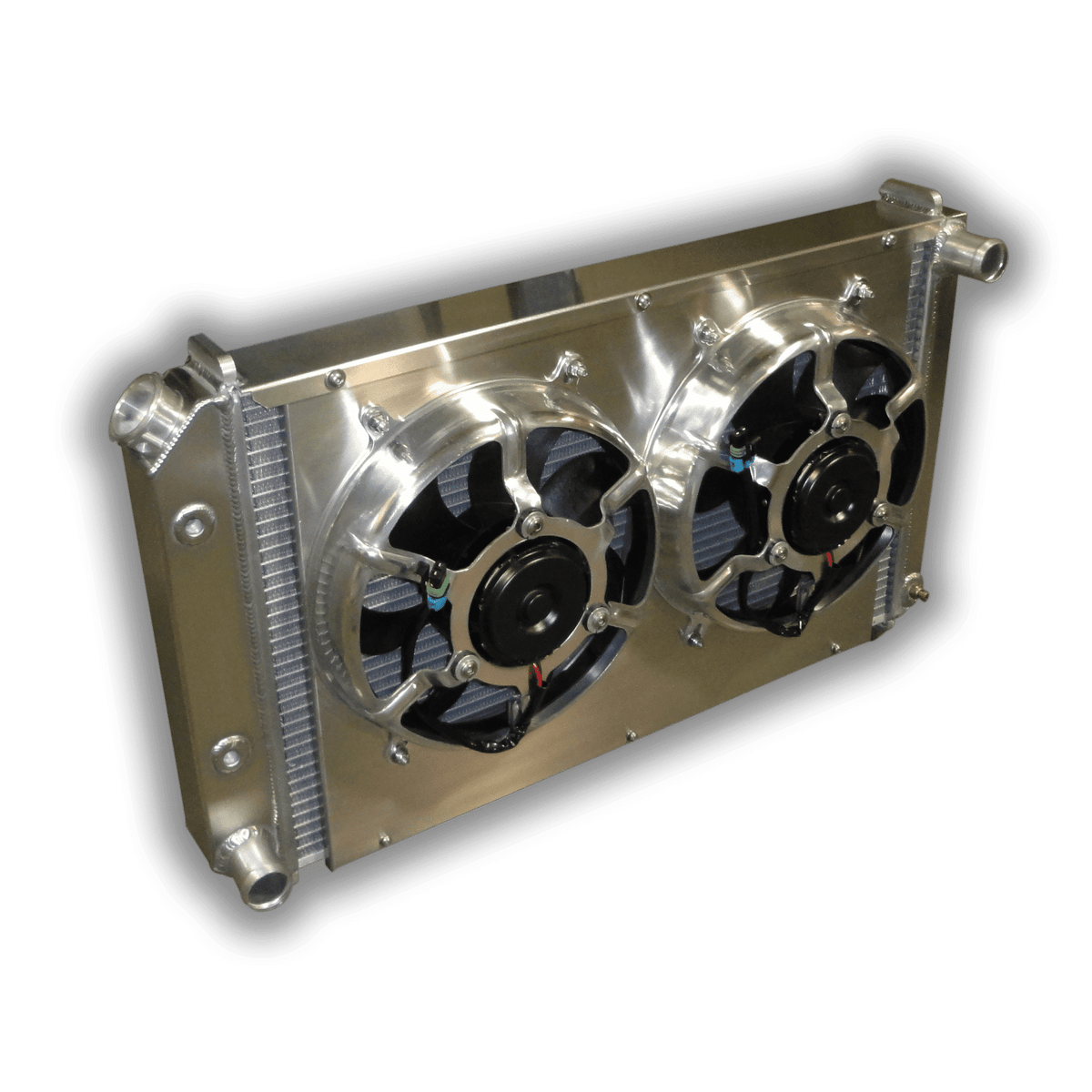 Entropy Radiator Fitment 1971 – 1973 Ford Mustang Aluminum Radiator With Dual HPX Fans – Entropy ...