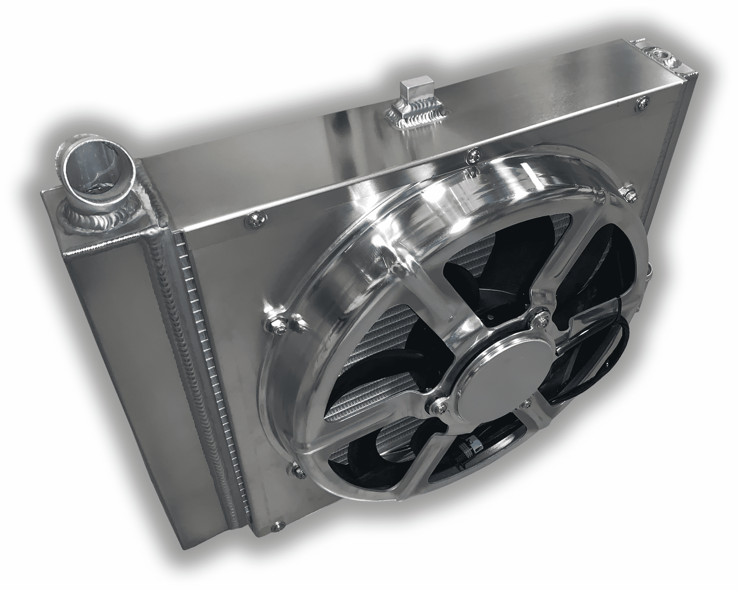 Corvette 1963 – 1972 Small Block Chevy Aluminum Radiator -With 16″ HPX ...